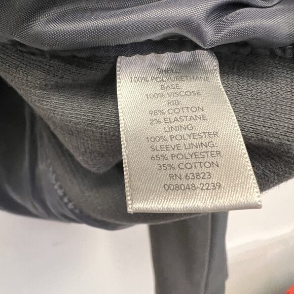 Christopher & Banks Women's Faux Leather Moto Jacket Size XL Gray Biker Zip - Picture 4 of 7